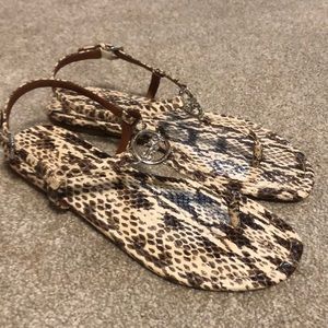 NWB Coach snakeskin print sandal